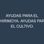Ayudas para el Chirimoya. Ayudas para el cultivo. Subvenciones.