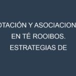 Rotación y Asociaciones en Té rooibos. Estrategias de rotación y Beneficios de las asociaciones de cultivos.
