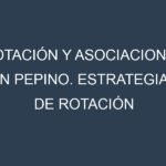 Rotación y Asociaciones en Pepino. Estrategias de rotación y Beneficios de las asociaciones de cultivos.