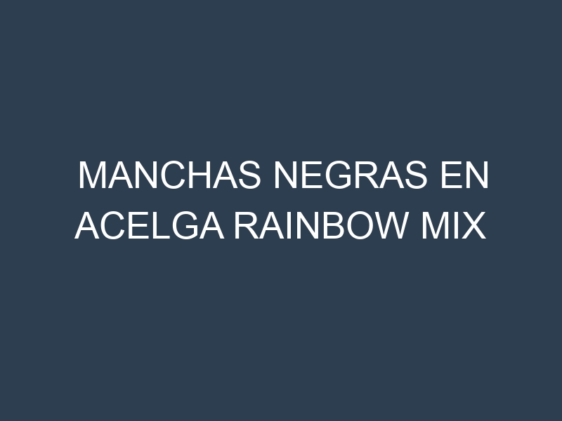 Manchas Negras en Acelga Rainbow Mix