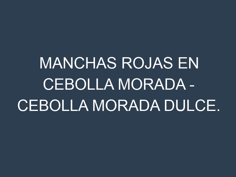 Manchas rojas en Cebolla morada – Cebolla morada dulce. Hojas con manchas rojas en Cebolla morada – Cebolla morada dulce.