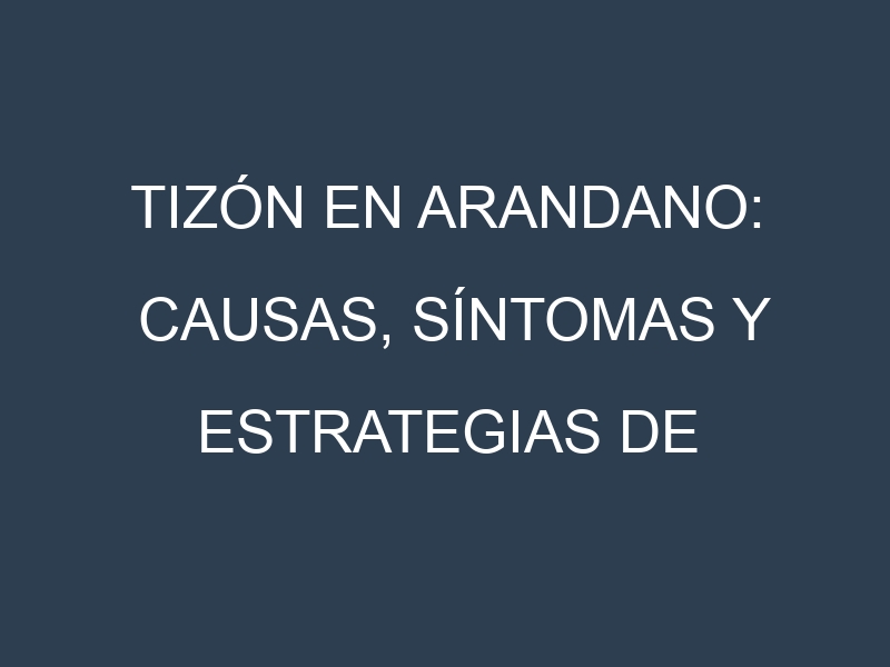 Tizón en Arandano: Causas, Síntomas y Estrategias de Control en Cultivos