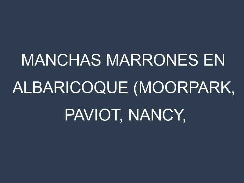 Manchas Marrones en Albaricoque (Moorpark, Paviot, Nancy, Moniquí). Hojas con manchas marrones en Albaricoque (Moorpark, Paviot, Nancy, Moniquí).