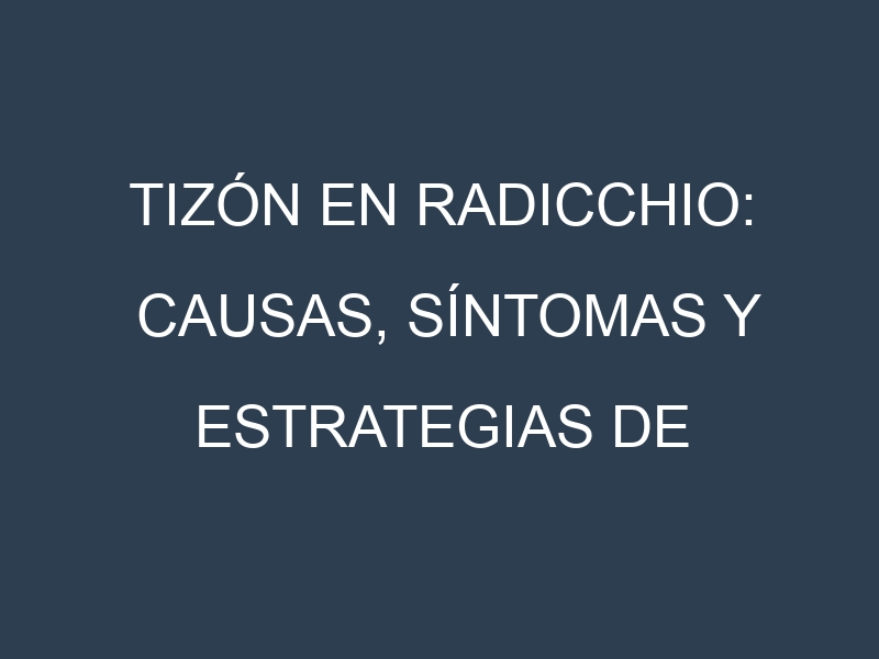 Tizón en Radicchio: Causas, Síntomas y Estrategias de Control en Cultivos