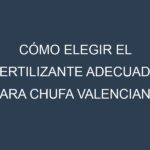 Cómo Elegir el Fertilizante Adecuado para Chufa Valenciana – Cyperus esculentus