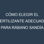 Cómo Elegir el Fertilizante Adecuado para Rábano sandía