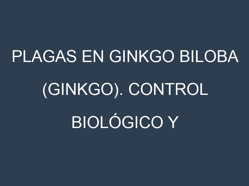 Plagas en Ginkgo biloba (Ginkgo). Control biológico y Manejo de plagas.